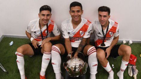 Alex Vigo, feliz con su primer título en River Plate. / Gentileza.