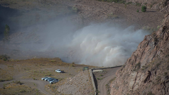 La Dirección de Hidráulica del Ministerio de Energía y Ambiente informó que el próximo sábado 30 de agosto se realizarán maniobras de mantenimiento en el descargador de fondo (DDF) del dique Potrerillos.