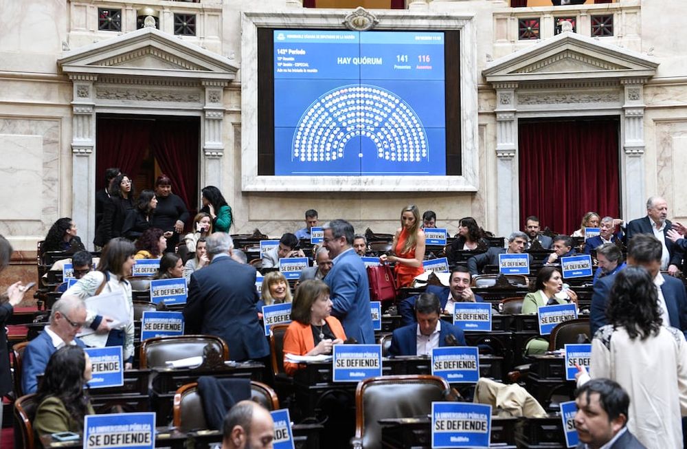 La Cámara de Diputados, debate el veto a la ley de Financiamiento Universitario. Foto: Daniel Vides / NA