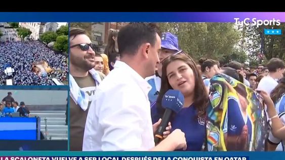 La joven fue entrevistada por TyC Sports. Foto: Captura video