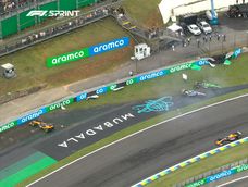 Colapinto vivió una mañana accidentada en la carrera Sprint del Gran Premio de Brasil.