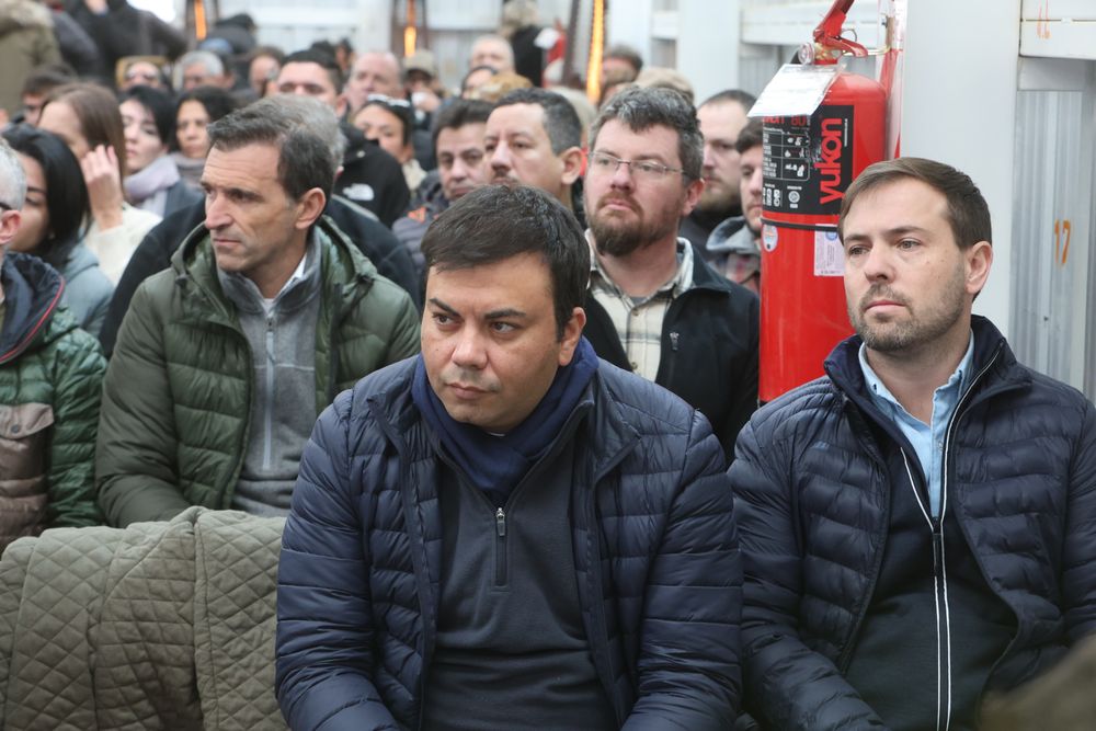El intendente de Las Heras, Francisco Lo Presti y el director de Minería, Jerónimo Shantal.