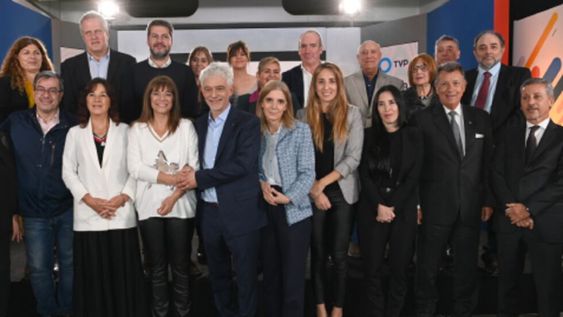 El edificio del canal portará una marca que represente los 40 años ininterrumpidos de demcracia. Foto: Prensa / Televisión Pública