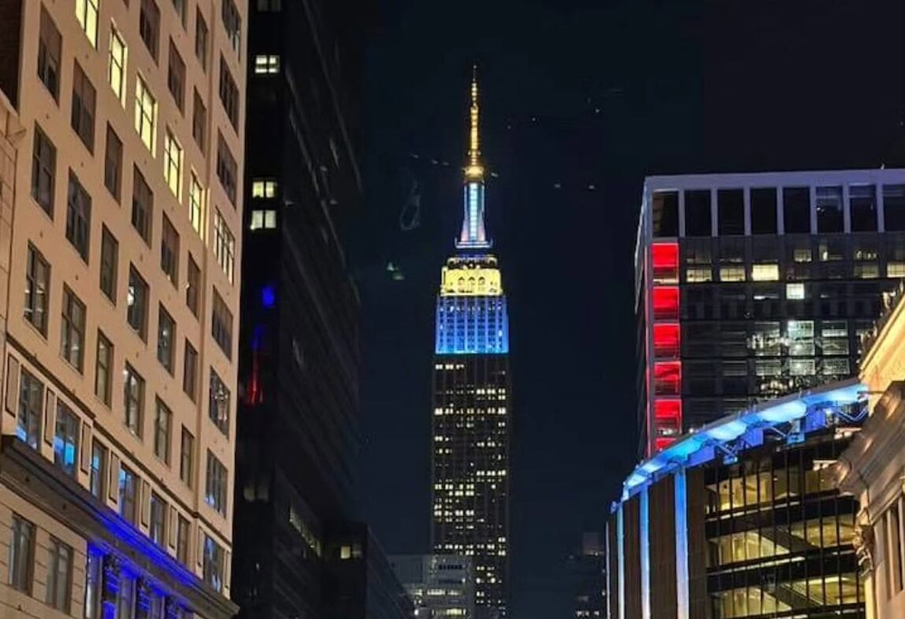 El Empire State Building se tiñó de celeste y blanco tras la victoria Argentina