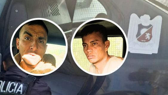Recapturaron a los dos prófugos de la Alcaidía de Tunuyán: Víctor Bravo Morón (izquierda) y Enrique Acosta Vega (derecha)