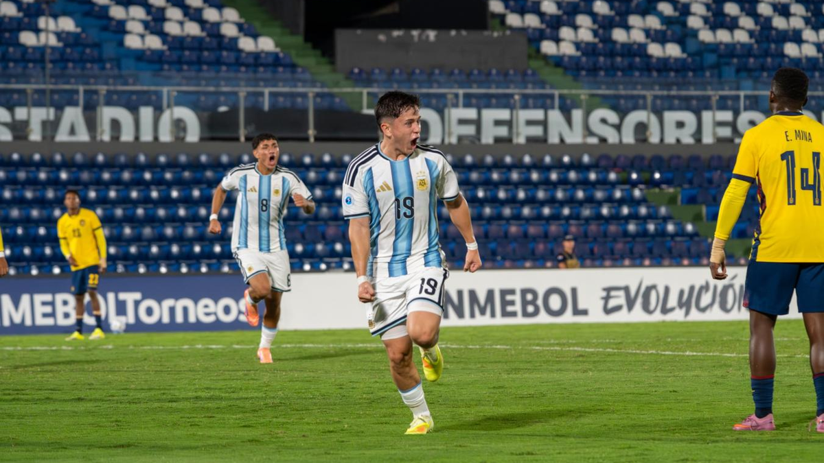 La Selección Argentina Sub17 se metió en la final del Sudamericano al eliminar a Ecuador