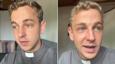 Es sacerdote, explicó la importancia del celibato, pero los comentarios sobre su look lo hicieron viral