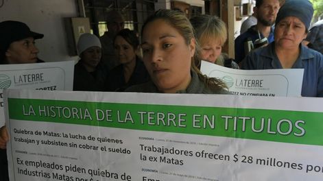 Trabajadores de la Cooperativa La Terre se opusieron a la toma de posesión de la ex Matas