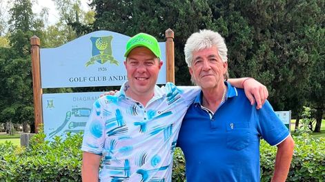 Los Andes | Lucas Murad y Carlos Riveros, emblemas del Golf Club Andino. / Gentileza.