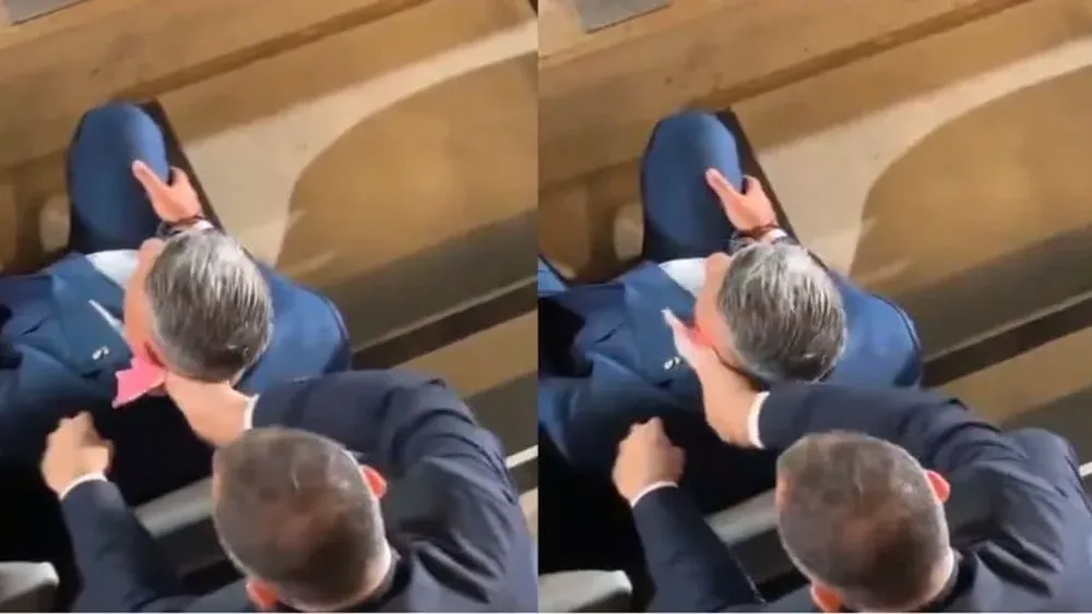 Origen del meme: a "Chiqui" Tapia le secan la nuca en la Copa América 2024