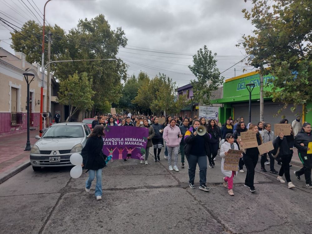 La manifestación estaba compuesta en su mayoría por mujeres.  