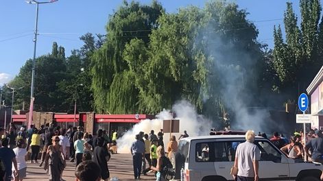 La protesta de Uspallata dejó 5 imputados. Foto: Gentileza