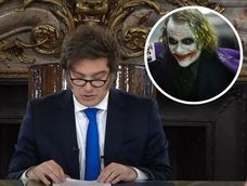 Milei en Cadena Nacional defendió su plan económico y sorprendió al citar al Joker, villano de Batman.&nbsp;