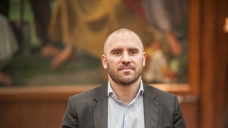 Martín Guzmán durante la entrevista (Federico Lopez Claro)