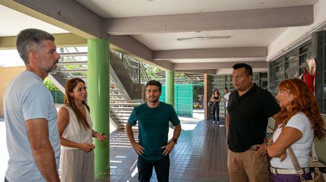 Ulpiano Suarez visitó el avance de obra de la Escuela Nº 4-002 Fray Luis Beltrán
