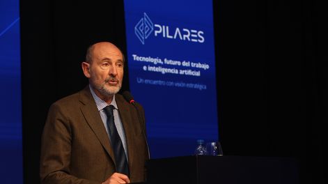 El ministro de Producción Rodolfo Vargas Arizu en la apertura de Pilares.&nbsp;