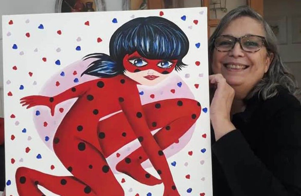 Para Raquel, el taller de arte representaba un remanso tras las sesiones de quimioterapia. Hoy llama a enfrentar la enfermedad. Foto: gentileza