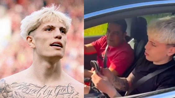 Alejandro Garnacho recibió un regalo por parte de sus fans