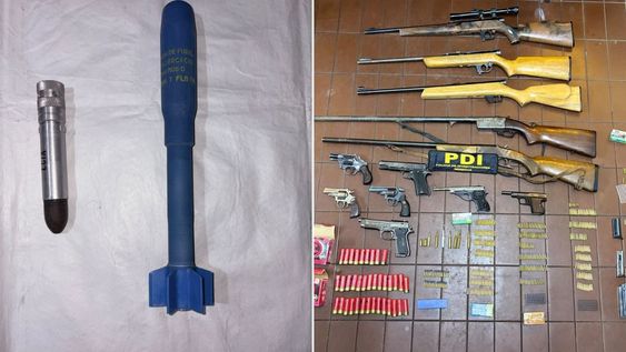 Secuestraron 11 armas, una granada y más de 360 municiones en allanamientos en distintos departamentos de Mendoza.