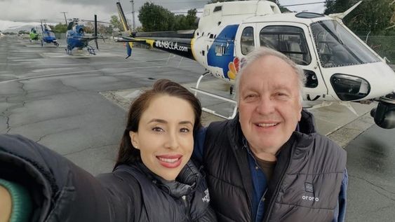 La periodista Eliana Moreno y el piloto George Marciniw, ambos fallecidos en la tragedia del helicóptero en Los Ángeles