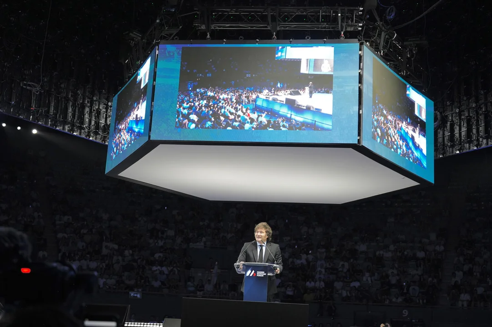 Javier Milei en el Economic Forum Madrid.