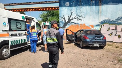 Los Andes | El accidente podría derivar en una tentativa de femicidio. Gentileza Ministerio de Seguridad.