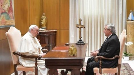 Los Andes | El Papa Francisco y el presidente Alberto Fernández. Foto Presidencia de la Nación