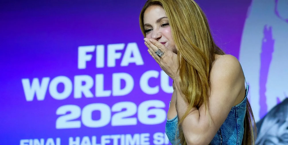 Shakira, la cantante colombina interpreta la canci&oacute;n del Mundial 2026.