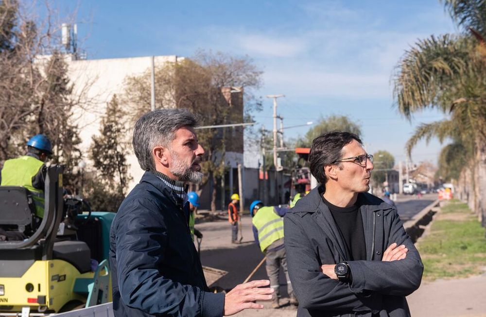 Ulpiano Suarez recorrió la obra que lleva adelante el municipio en el barrio San Martín