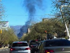 Incendio en el Cerro de la Gloria.