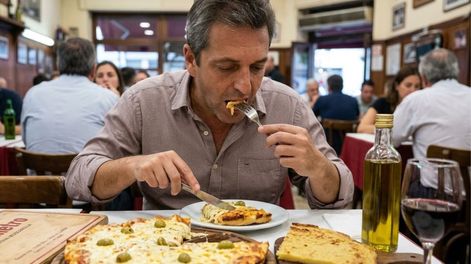 Los Andes | personas que comen pizza con cubiertos