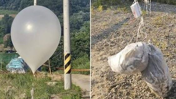 Se detectaron más de 200 globos, se presume que todos cargados de desechos e inmundicias, enviados desde Corea del Norte hacia el sur, en respuesta a un envío anterior con panfletos opositores al régimen de Kim Jong un.