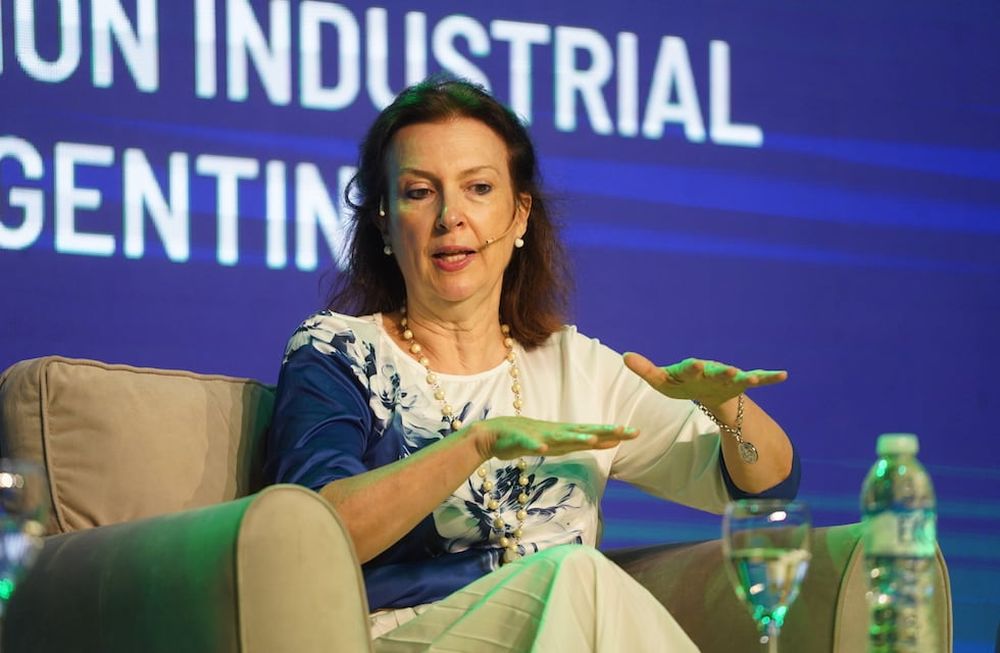 Conferencia de la UIA - La futura Canciller Diana Mondino. Foto Guillermo Rodríguez Adami