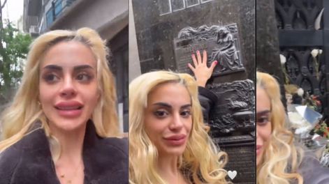 Los Andes | La influencer visitó la tumba de Evita Perón. Instagram