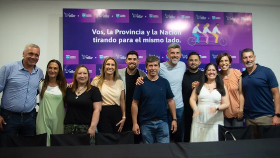 Andrés Lombardi y Ulpiano Suárez en la campaña electoral.