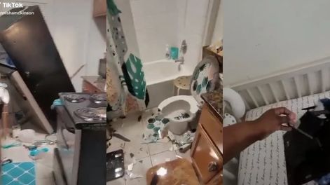 El niño destrozó todo lo que había dentro de su hogar. Foto: Web