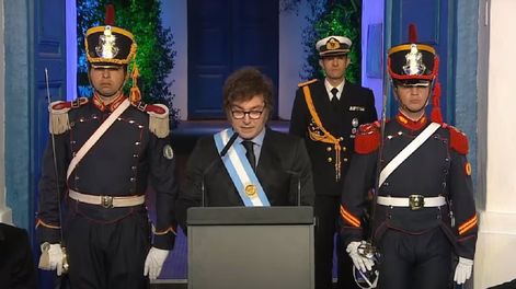 Discurso de Javier Milei durante el Pacto de Mayo en 2024 en Tucumán.&nbsp;