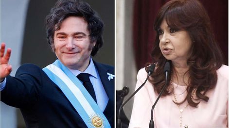 Javier Milei y Cristina Kirchner (Javier Ferreyra y Federico López Claro)