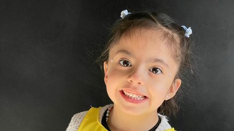 Martina tiene 6 años, el año que viene va empezar primer grado en una escuela de Malargüe, y tiene síndrome Vacter. Foto: Gentileza