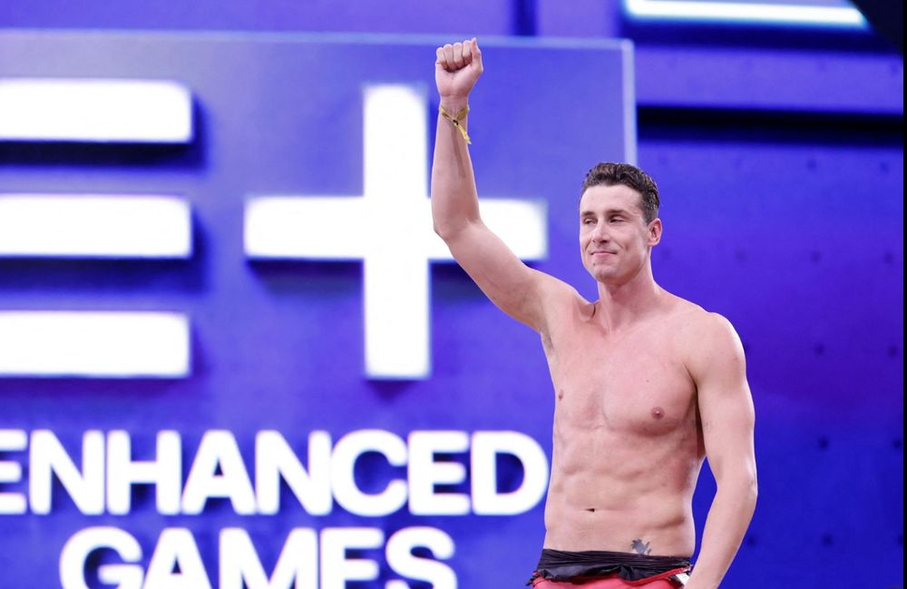 El nadador griego Kristian Gkolomeev, único atleta en marcar un récord (no oficial) en los Enhanced Games 2026