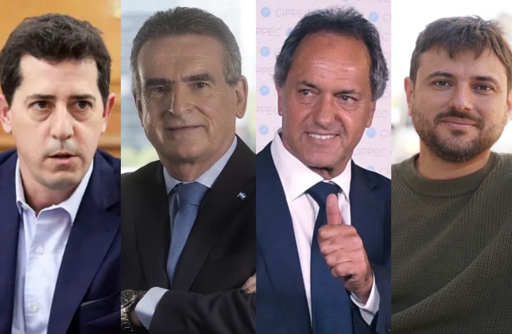 Eduardo Wado de Pedro, Agustín Rossi, Daniel Scioli y Juan Grabois son algunos de los precandidatos presidenciales del Frente de Todos.