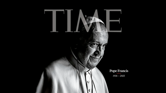 La portada de la revista TIME por la muerte del papa Francisco.