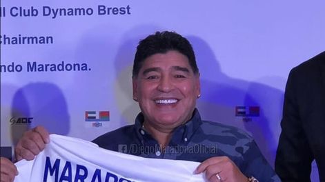Diego Maradona asumió como presidente del Dinamo Brest de Bielorrusia