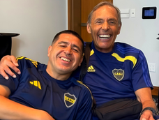 Juan Román Riquelme y Miguel Ángel Russo
