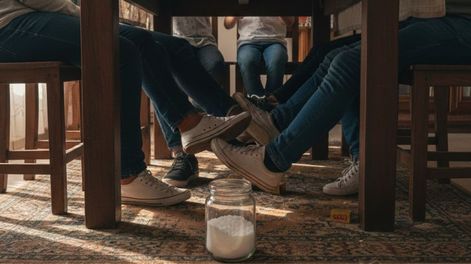 Este gesto debajo de la mesa ayuda a generar un ambiente más calmo y equilibrado.