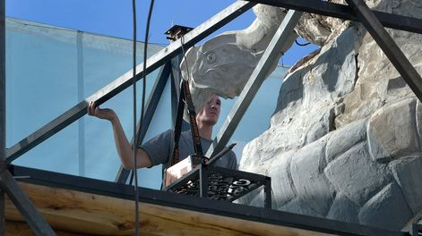 Los Andes | Monumento al Cóndor. Continúan los trabajos de restauración en el monumento ubicado en el Acceso Sur y Acceso Este de GuaymallénFoto: Orlando Pelichotti