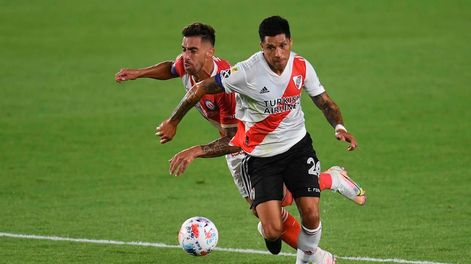 Telam, Ciudad de  Buenos Aires, 08 de marzo de 2021: Escena del encuentro entre River Plate y Argentinos Juniors por la cuarta fecha de la zona 1 de la Copa de la Liga Profesional de Fútbol.Foto: Fernando Gens/cf/Telam