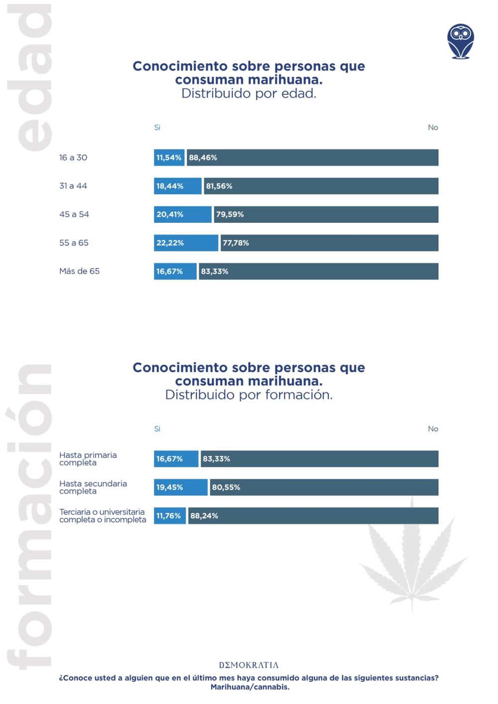 Una encuesta realizada en Mendoza quiso conocer la percepción de la gente en cuanto al consumo de cannabis en la provincia. El resultado dio cuenta de un cambio de tendencia: luego de un ascenso se observó un marcado descenso en la proporción de personas que dice conocer a alguien que consume.