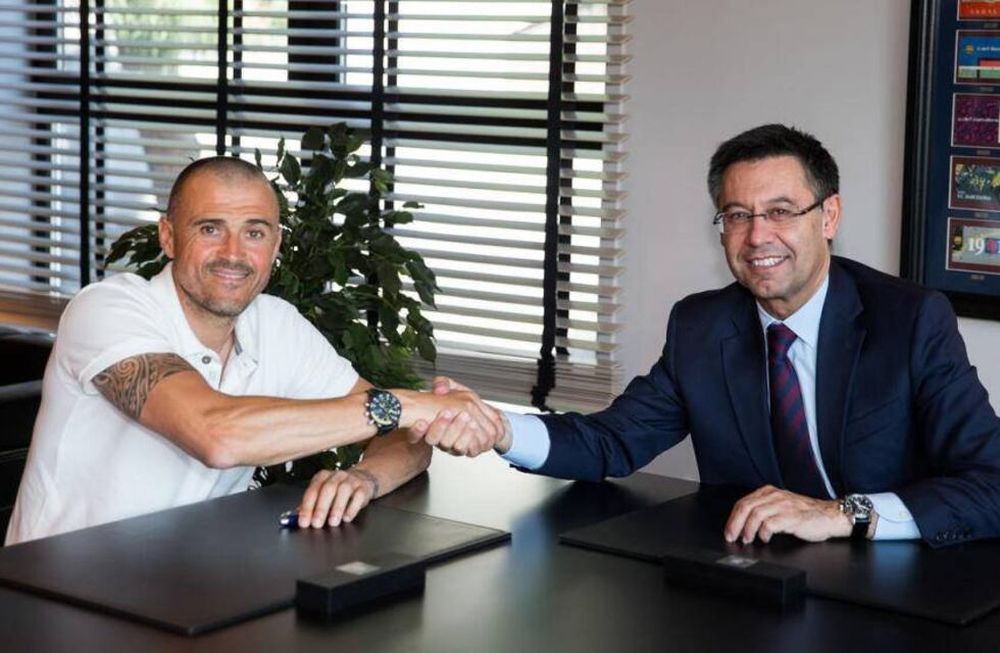 Luis Enrique y Dani Alves renovaron su vínculo con el Barcelona