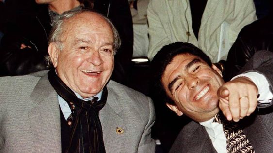 Dos leyendas, Alfredo Di Stéfano y Diego Armando Maradona. / archivo